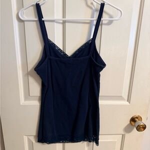 BKE Midnight Blue Cami with Lace Detail